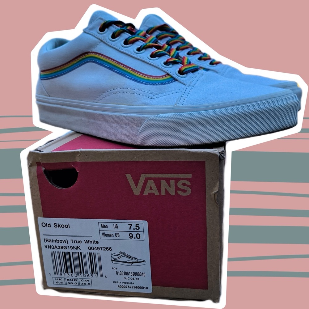 White Pride Vans